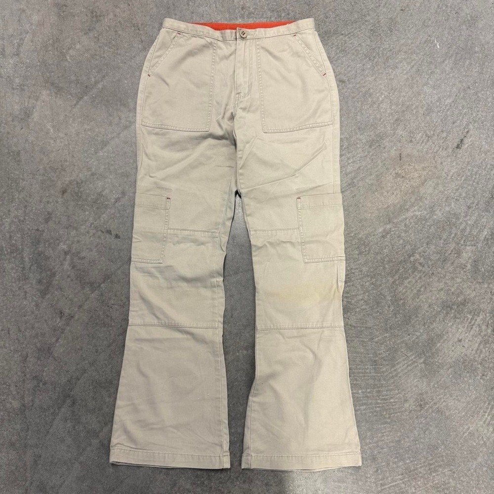 Women's Flare Utility Cargo Pants Giordano Tan Earthtone Minimalist 26'